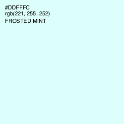 #DDFFFC - Frosted Mint Color Image